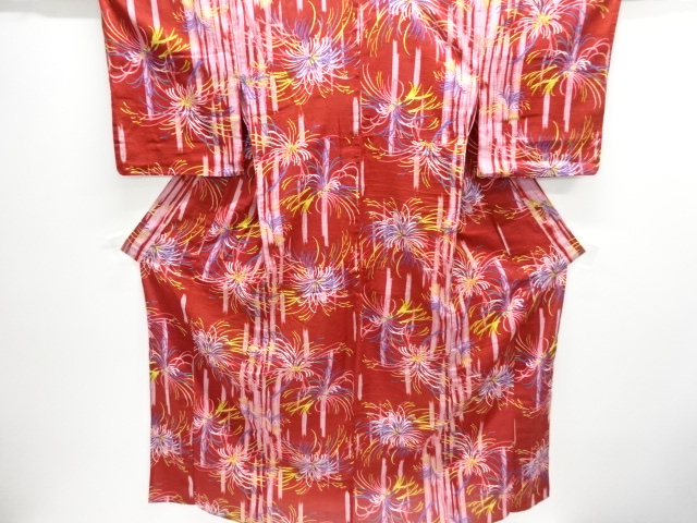 JAPANESE KIMONO / YUKATA / COTTON / KOBAI / KIKU